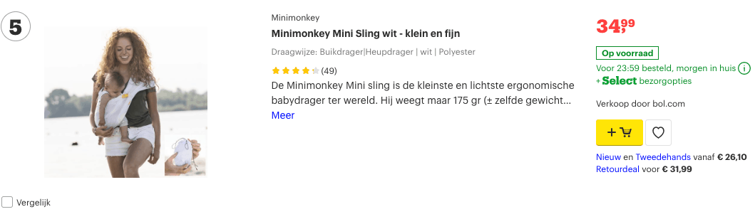 Ergonomische Draagzak Baby? Waar moet je op letten bij een draagzak! 5 Top 5 Minimonkey Mini Sling wit - klein en fijn review