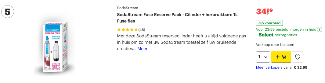 Soda maker kopen? Review TOP 10 ALLERBESTE! 5 top 5 SodaStream Fuse Reserve Pack - Cilinder + herbruikbare 1L Fuse fles review