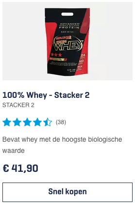 Whey poeder? Alles wat je moet weten over Whey eiwit! 2 Top 2 100% Whey - Stacker 2 STACKER 2 re view