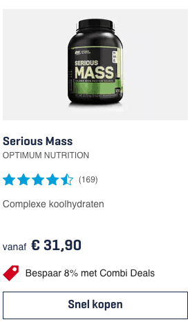 Beste weight gainer? TOP 3 ALLERBESTE hoogwaardige supplementen! 2 Top 2 Serious Mass OPTIMUM NUTRITION review