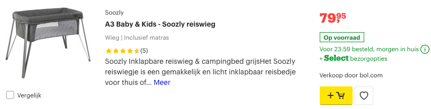 Baby wieg kopen? Lees hier Alle informatie over de beste Baby Wieg! 3 Top 3 A3 Baby & Kids - Soozly reiswieg