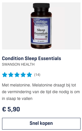 Melatonine 5 mg wanneer innemen? Maakt doorslapen weer mogelijk! 3 Top 3 Condition Sleep Essentials SWANSON HEALTH review