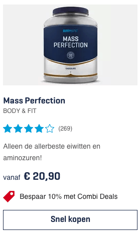 Beste weight gainer? TOP 3 ALLERBESTE hoogwaardige supplementen! 3 Top 3 Mass Perfection BODY & FIT review
