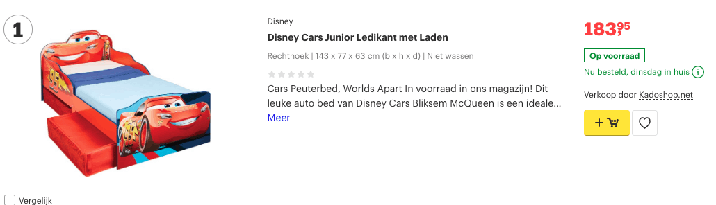 Meegroei ledikant? Bekijk hier snel de Top 5 voor de kinderkamer! 4 Top 4 Disney Cars Junior Ledikant met Laden review