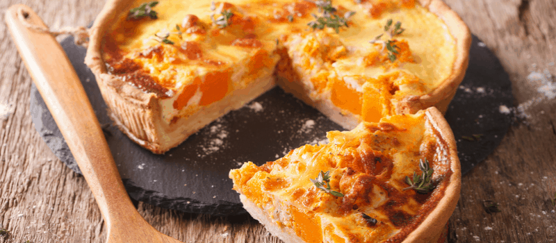 Hartige pompoentaart met spekjes? Wauw, echt smullen!