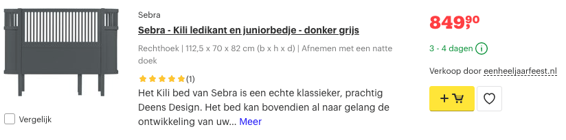 Meegroei ledikant? Bekijk hier snel de Top 5 voor de kinderkamer! 2 top 2 Sebra - Kili ledikant en juniorbedje - donker grijs revjew