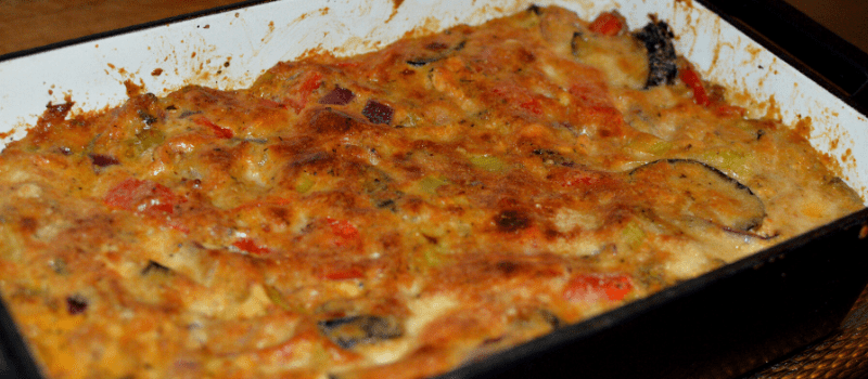 Groentelasagne zonder lasagnebladen
