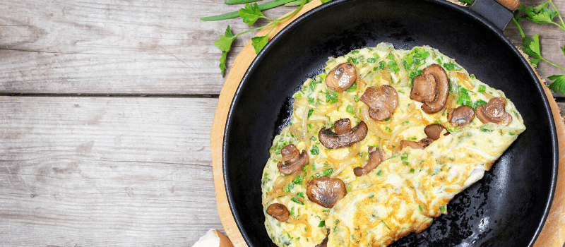 Omelet met champignons en spinazie? Vol met eiwitten en gezond!