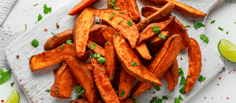Zoete Aardappel oven knapperig? Frisse rozemarijn en Geweldig Crunch!