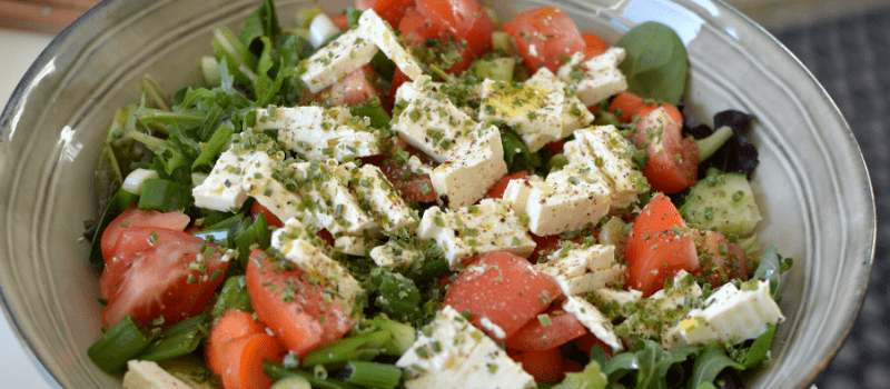 Italiaanse maaltijdsalade? Heerlijke combinatie warm en koud!