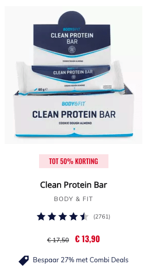 Top 5 beste eiwitrepen van 2020? Heerlijke protein bars als tussendoortje! 8 Top 5 CLEAN PROTEIN BAR BODY & FIT review