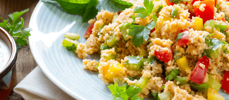 Couscous salade met kip en feta? Heerlijk, snel en vol met smaak!