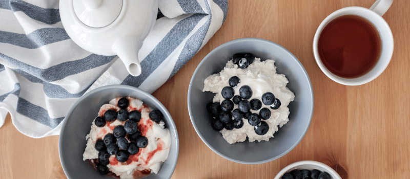 Cottage cheese ontbijt? Heerlijk met blauwe bessen! 1 Cottage cheese ontbijt maken