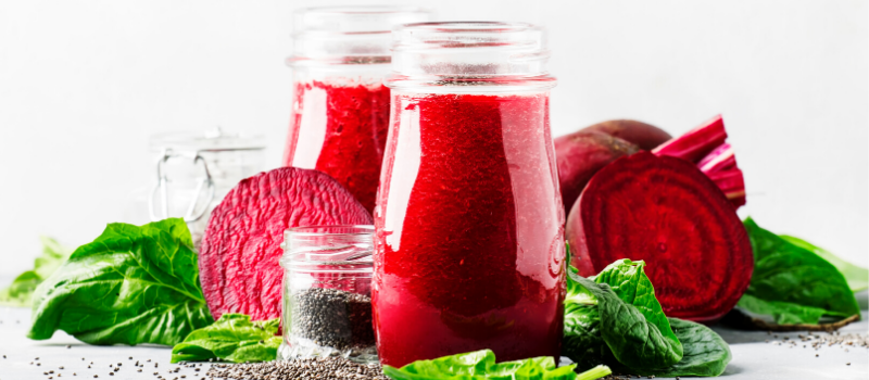 Smoothie met rode bietensap maken