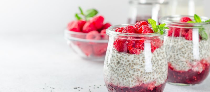 Chiapudding met framboos? Superlekker en nog eens mega gezond!