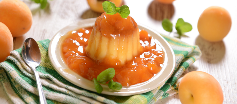 Panna cotta met perzik? Heerlijk fris met fruit combinatie zonder suiker!