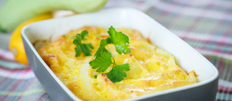 Romige Ovenschotel met courgette? Met een pittige maar frisse smaak!