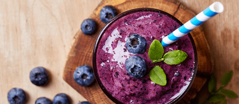 Blauwe bessen smoothie? Boost je vitamine en vrij van gluten en zuivel!