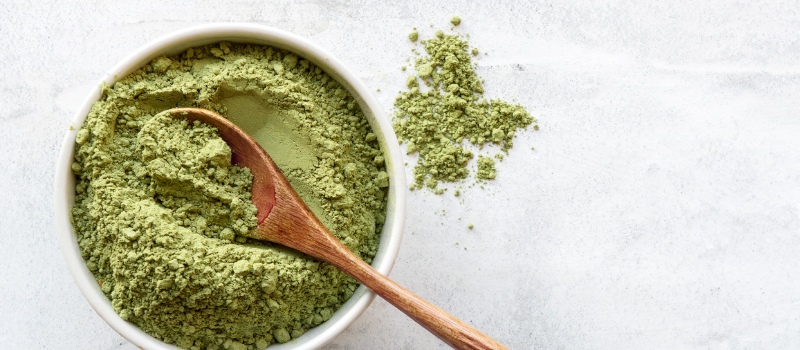 Kleur van de Matcha Poeder