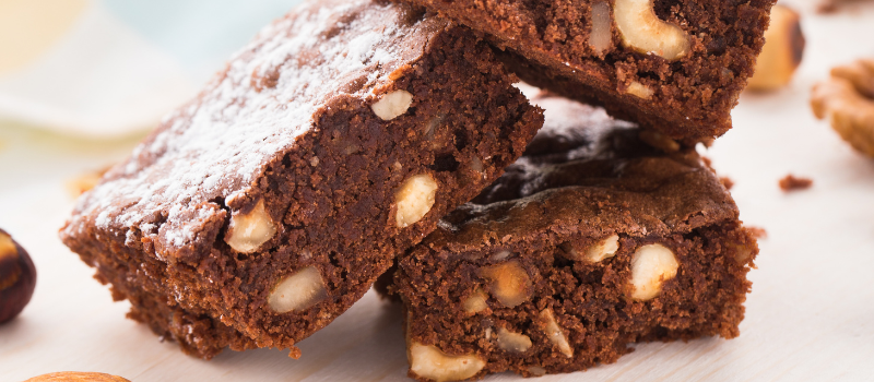 Chocolade brownies: deze heerlijke brownies zitten vol noten