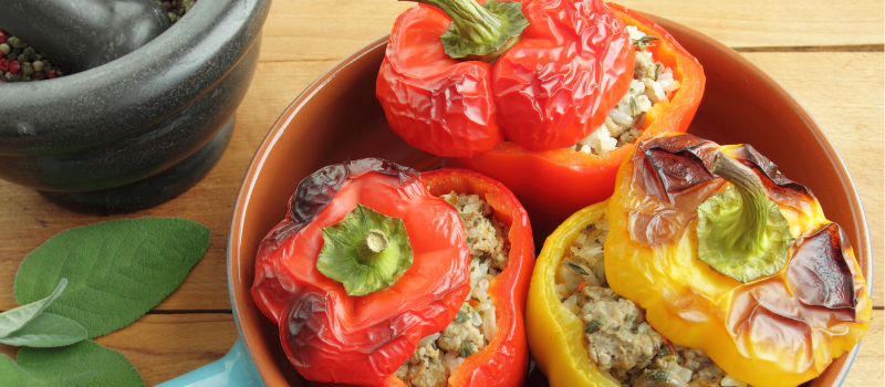 Recept gevulde paprika: eenvoudig te maken, heerlijk onder de grill 1 Recept gevulde paprika maken