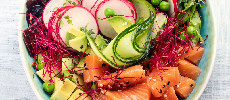 Buddhabowl: Bloemkoolrijst, Zalm en Groenten, Super gezond!