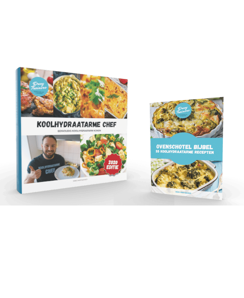 Droogtrainers - Koolhydraatarm eten, recepten en weekmenu's 1 De Koolhydraatarme Chef kookboek